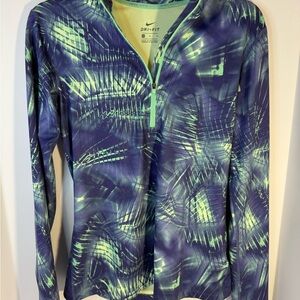 Nike Dri-Fit Quarter Zip Pullover Women’s Size M Blue.